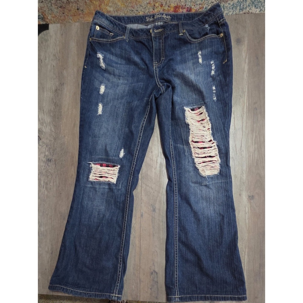 US Polo Assn Distressed Jeans With Patches Junior Youth Girls Size 11/12